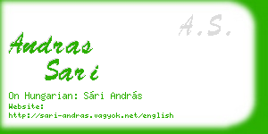 andras sari business card