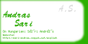 andras sari business card